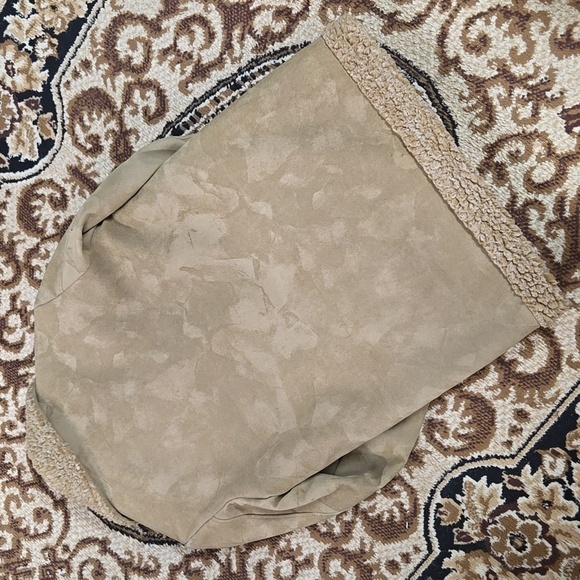 70s Retro Gingerbread Coat Faux Suede Shearling Jacket 1970 Boho Hippie Vintage - Picture 12 of 16